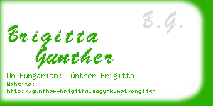 brigitta gunther business card